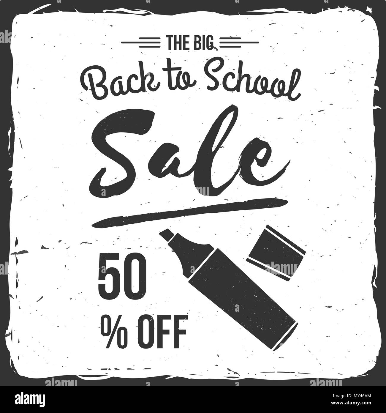 Retour à l'école du design. Pour la publicité, la promotion, affiche, dépliant, blog, l'article, les médias sociaux, le marketing ou la bannière Retour à l'École d'illustration vectorielle Illustration de Vecteur