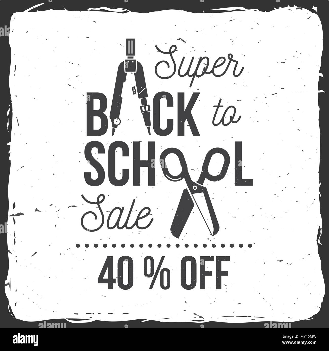 Retour à l'école du design. Pour la publicité, la promotion, affiche, dépliant, blog, l'article, les médias sociaux, le marketing ou la bannière Retour à l'École d'illustration vectorielle Illustration de Vecteur