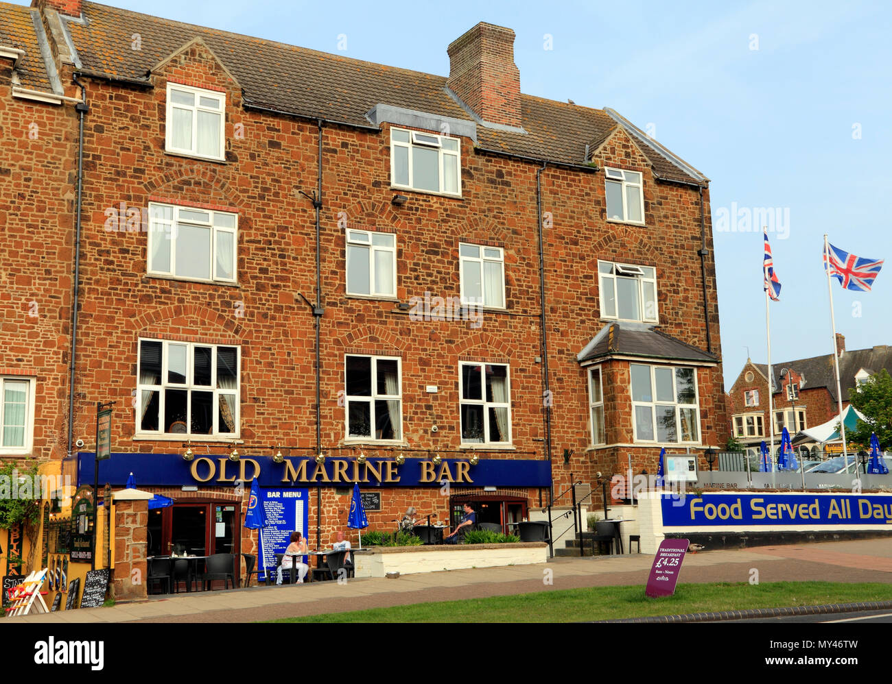 Ancien bar Marine, Hotel, Hunstanton, Norfolk, bars, restaurant, café, restaurants, hôtels, cafés. Banque D'Images