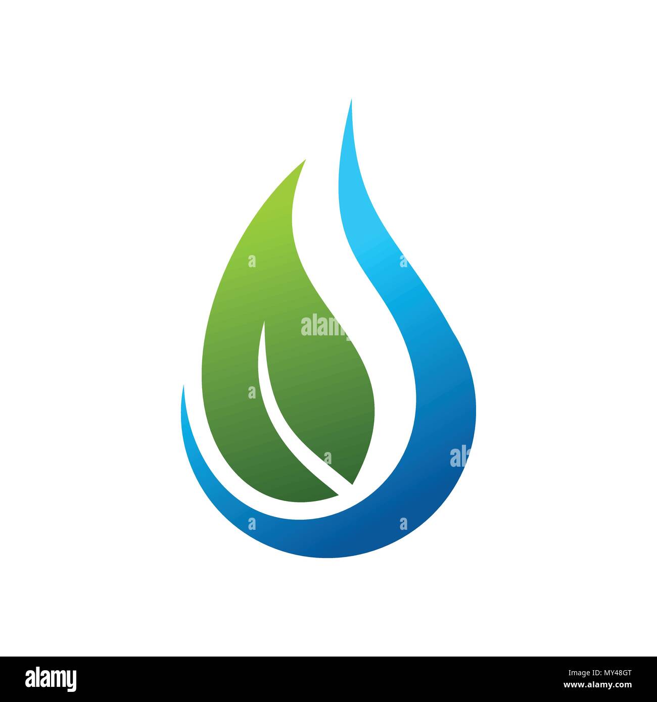 Eco Water drop symbole vecteur modèle de conception logo graphique Illustration de Vecteur