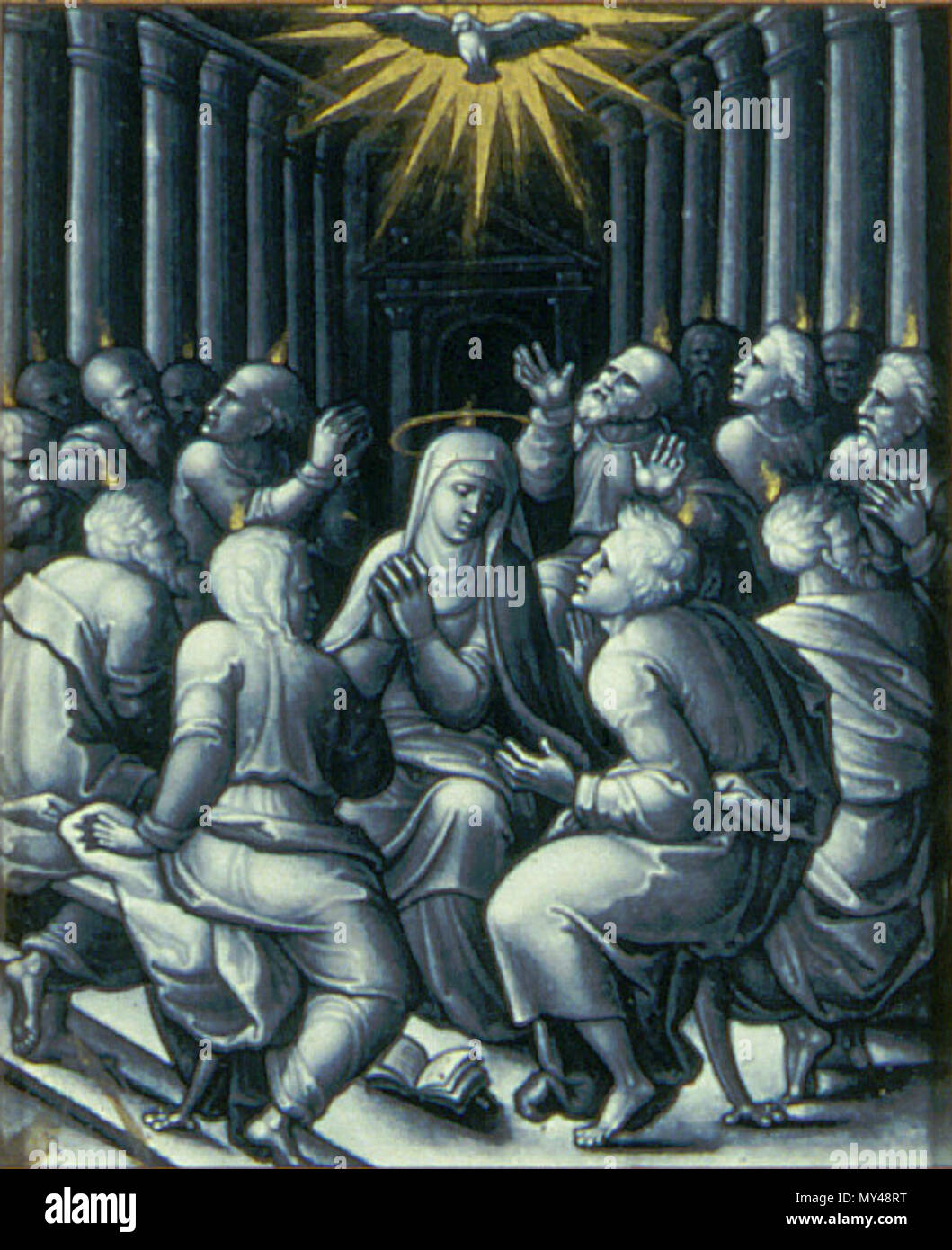 . Anglais : La Pentecôte . circa 1550 422 Pierre Reymond - La Pentecôte Banque D'Images