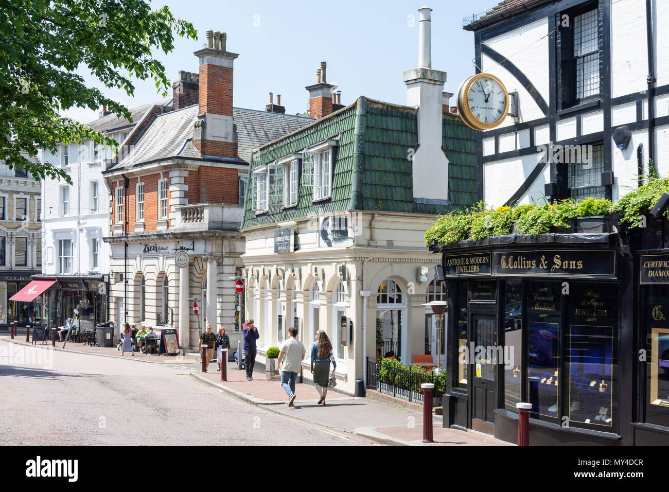 High Street, Royal Tunbridge Wells, Kent, Angleterre, Royaume-Uni Banque D'Images