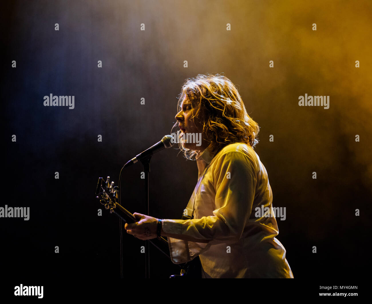 Ty Segall Band et la liberté à rendement Primavera Sound 2018, Parc del Forum, Barcelone. Banque D'Images