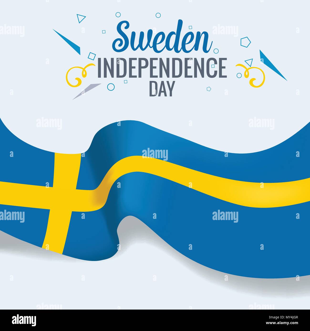 La Suède indepedence day celebration bandeau ou vecteur de l'affiche de la conception du modèle. Illustration de Vecteur