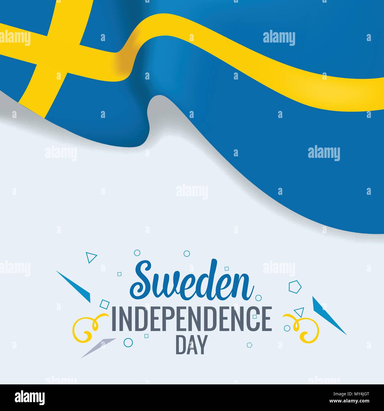 La Suède indepedence day celebration bandeau ou vecteur de l'affiche de la conception du modèle. Illustration de Vecteur