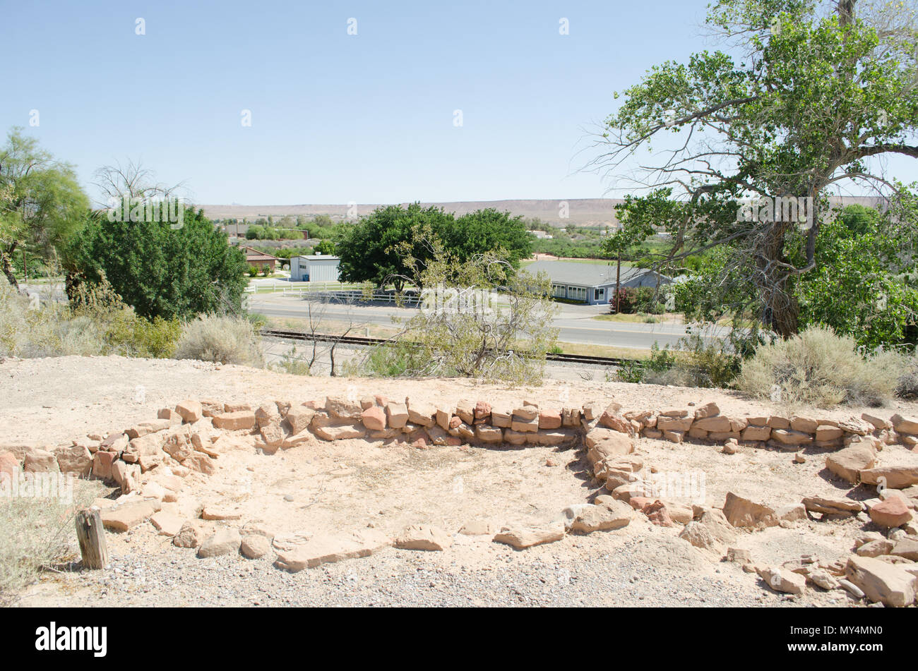 Musée de la ville perdue en vedette d'une fouille archéologique et de restauration d'une communauté indienne Anasazi Pueblo ou d'environ 1 000 ans. Banque D'Images