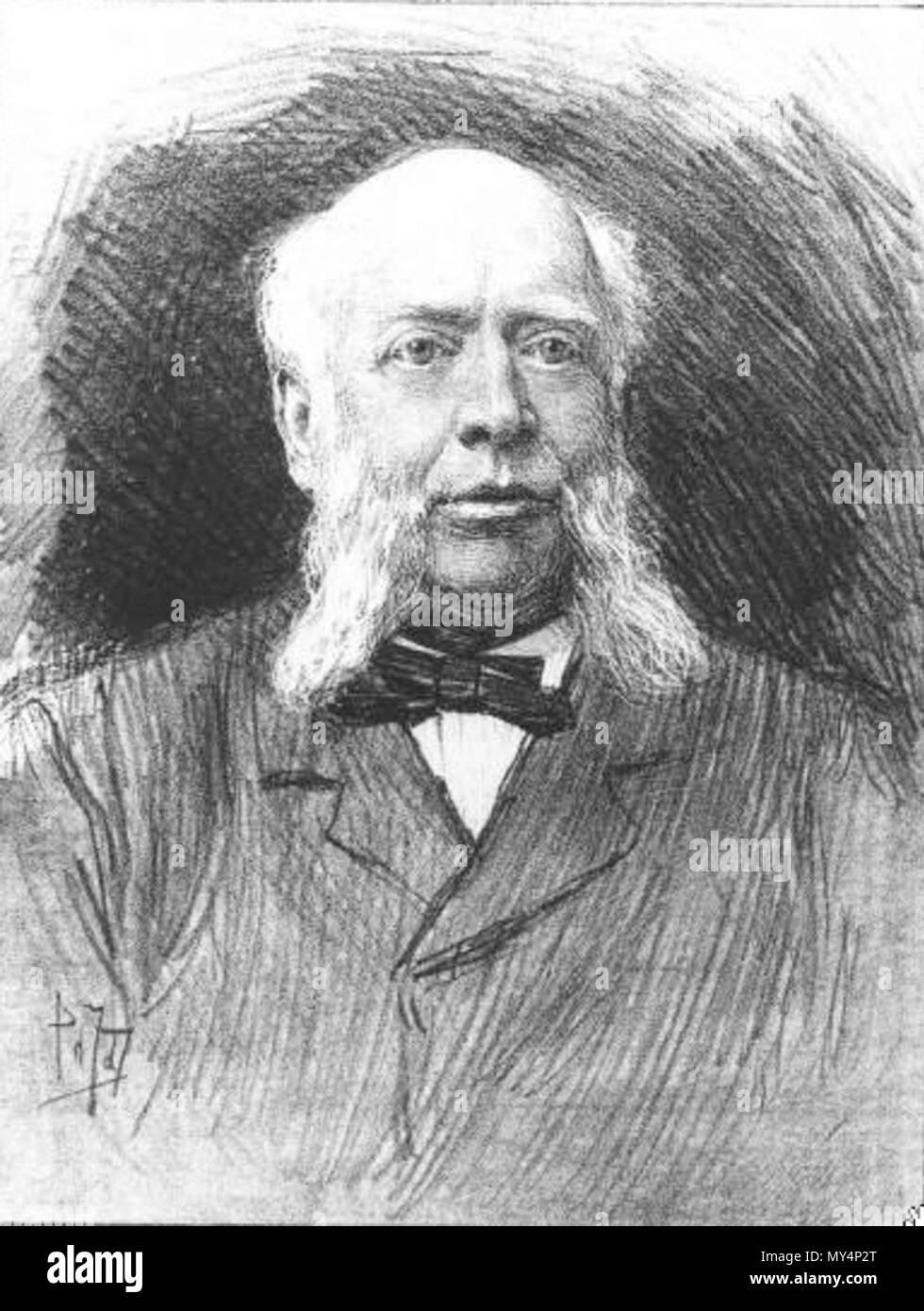 . Nederlands : Portret van de Haagse uitgever Martinus Nijhoff (1826-1894) . 1900. Pieter de Josselin de Jong (1861-1906) 352 Martinus Nijhoff2 (1826-1894) Banque D'Images