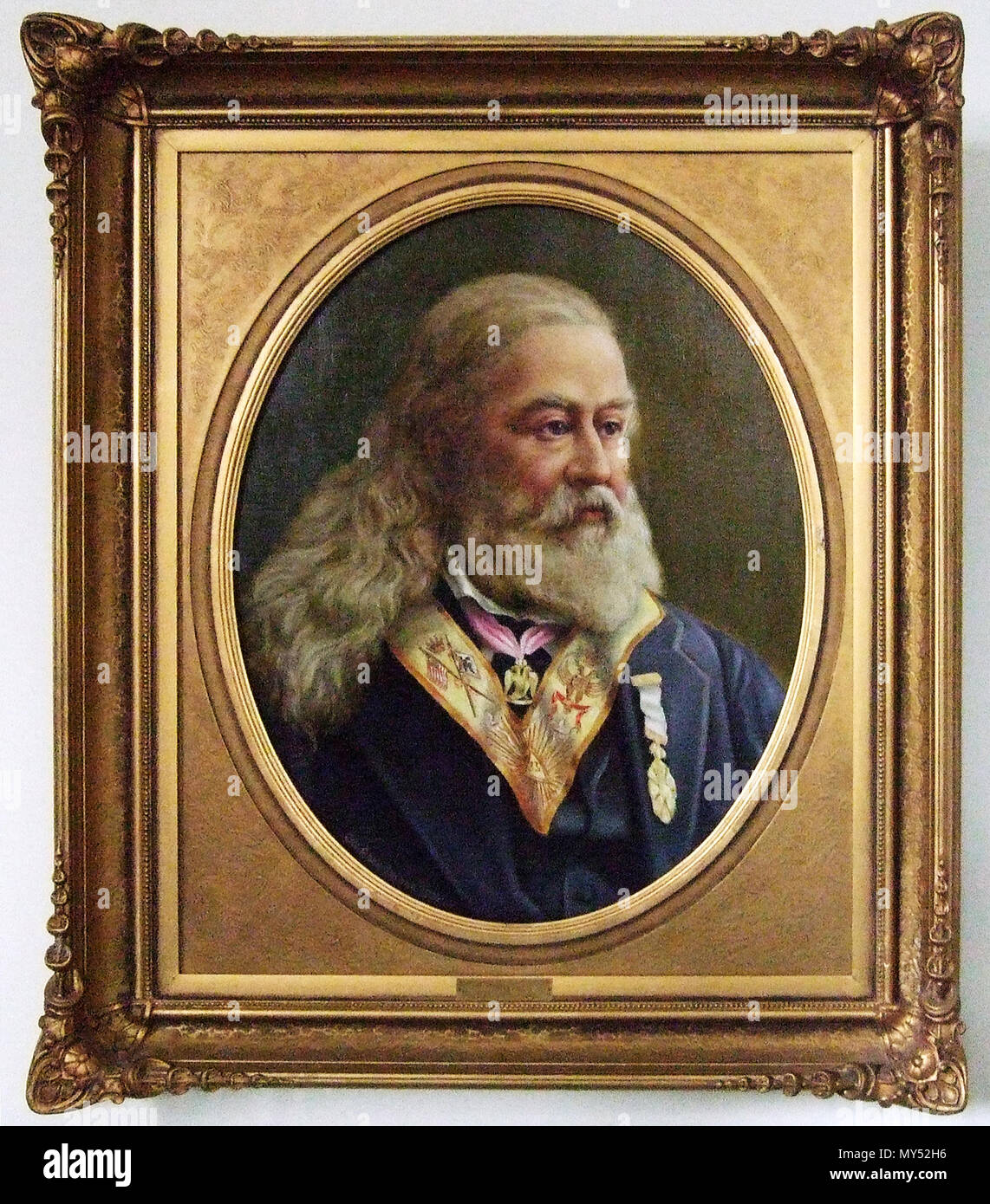 . Anglais : Portrait d'Albert Pike. peinture : inconnu ; dossier : 2009-06-26 Peinture. : inconnu ; dossier : James Tite-live 28 portrait Albert Pike Banque D'Images