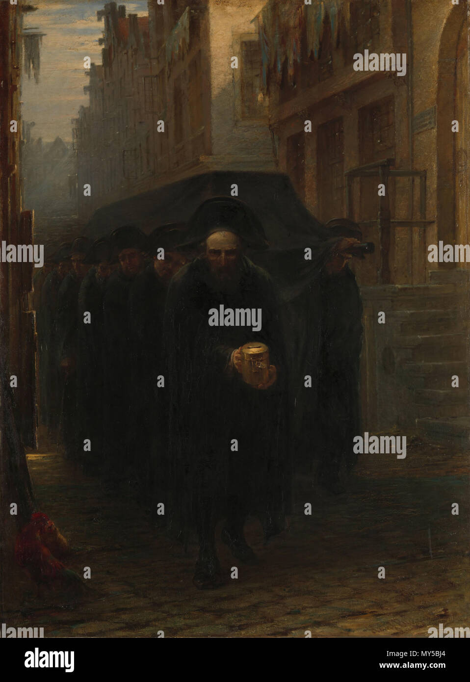 . Un salon funéraire juif . Nederlands : Joodse begrafenis . Entre 1860 et 1899 18 un enterrement juif par Hein hamburgers Rijksmuseum Amsterdam SK-A-1805 Banque D'Images