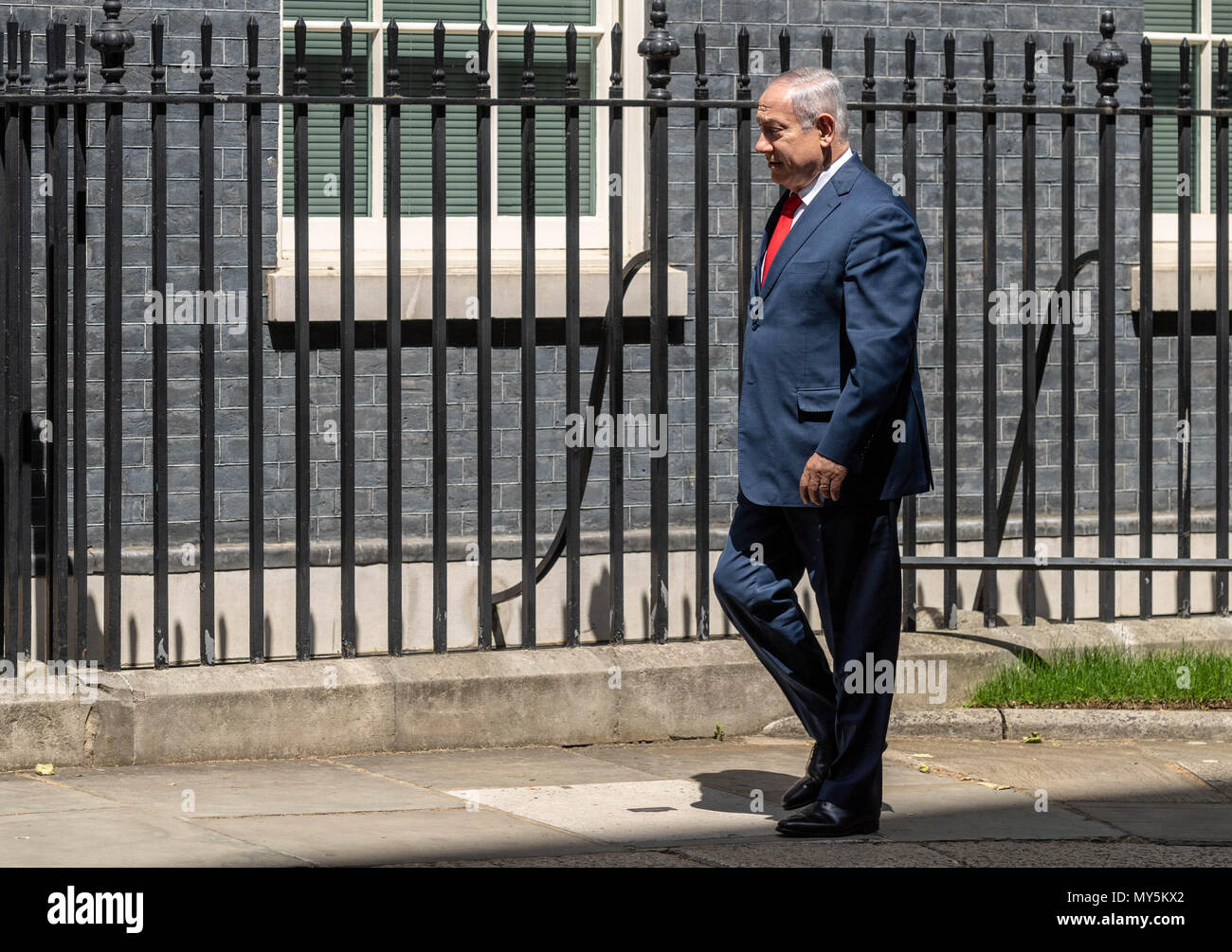 Londres 6 juin 2018 Benjamin Netanyahu, Premier Ministre d'Israël visites Downing Street, Ian Davidson Crédit/Alamy Live News Banque D'Images