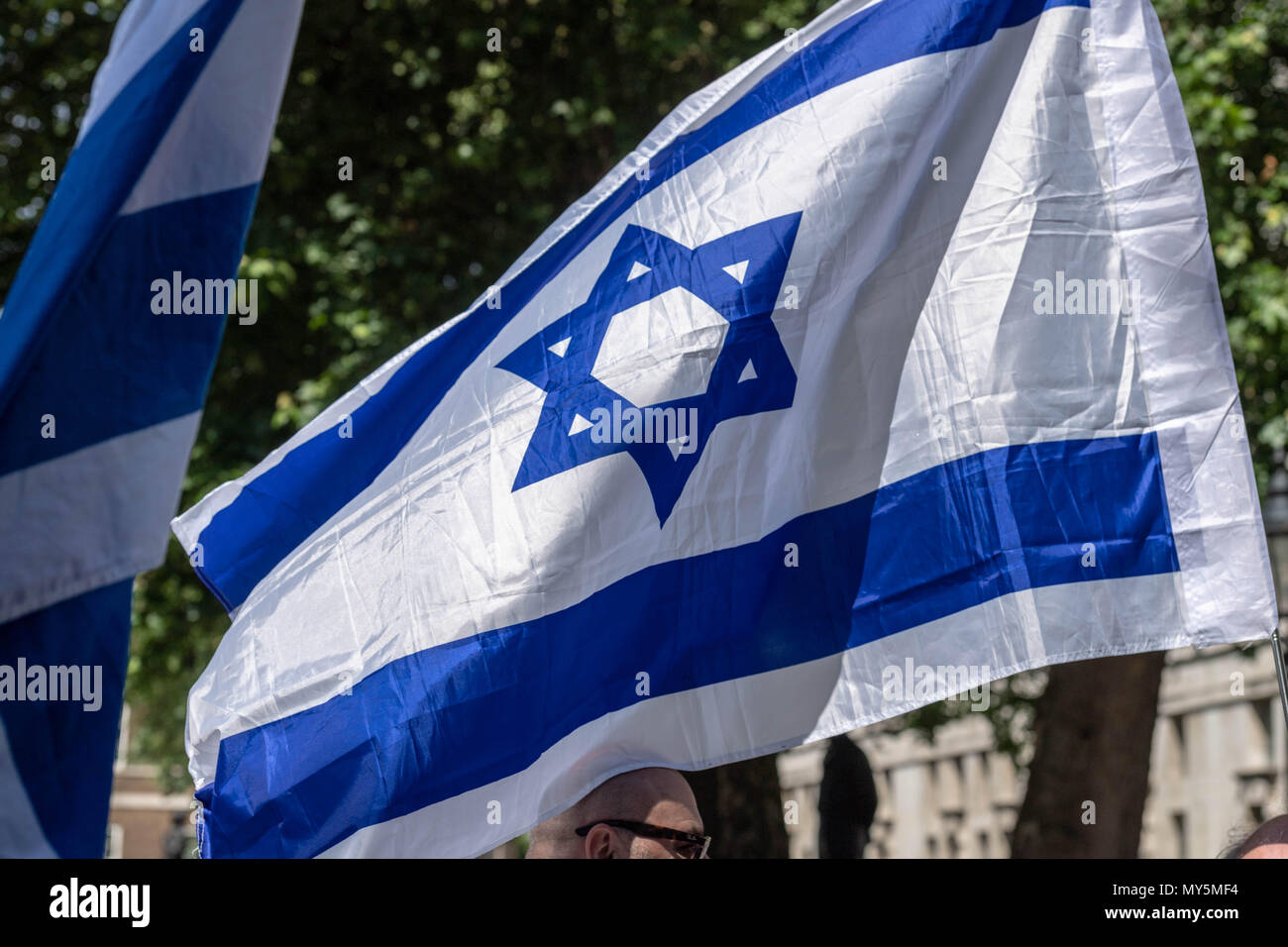 Londres, Royaume-Uni. 6 juin 2018 manifestations et protestations à l'encontre de la visite de Benjamin Netanyahu, Premier Ministre israélien à Downing Street, Ian Davidson Crédit/Alamy Live News Banque D'Images