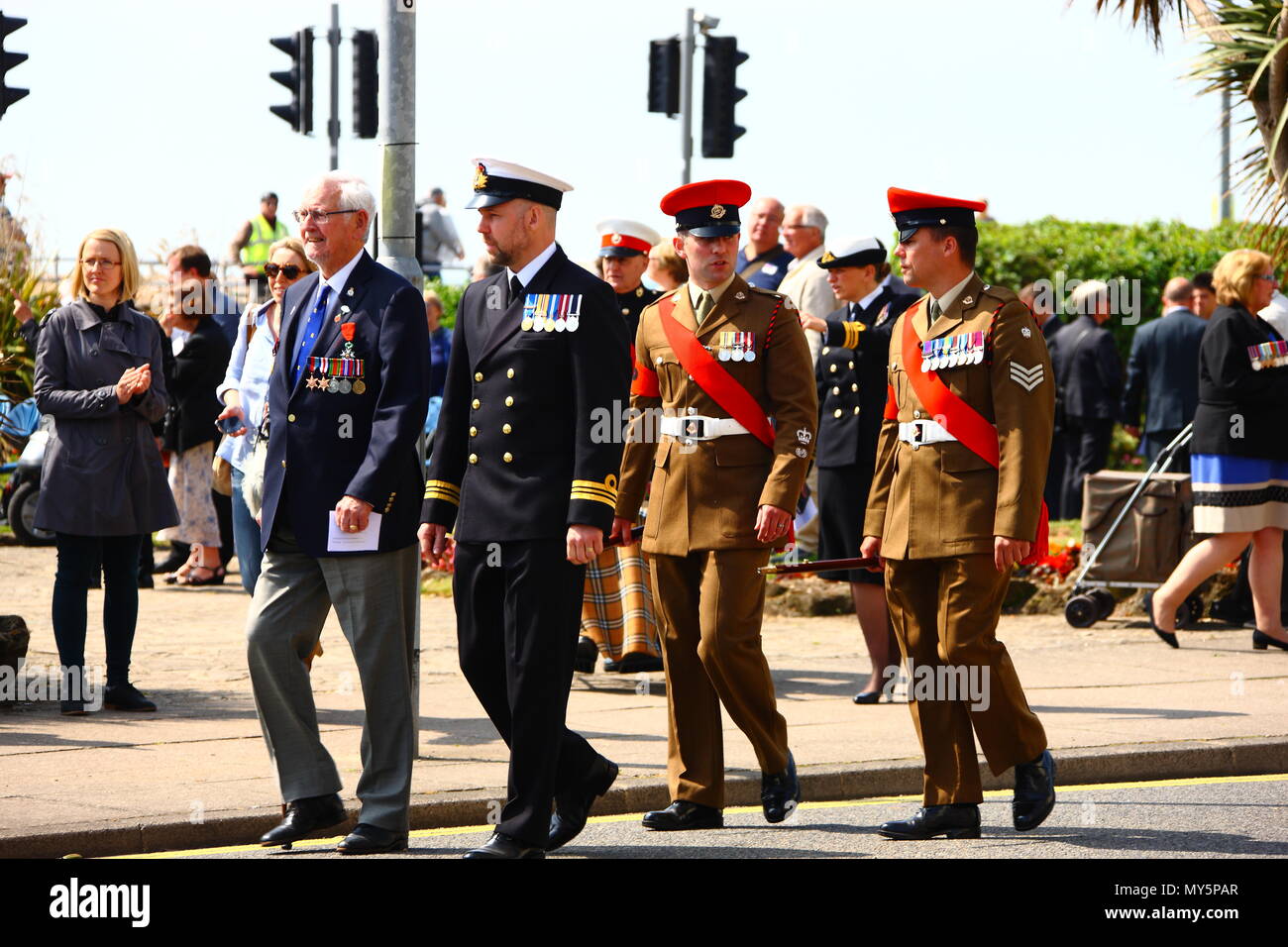 Portsmouth, Royaume-Uni. 6 juin, 2018. Service d Jour annuel du souvenir organisée par la Royal British Legion. Credit : Photographie FSM/Alamy Live News Banque D'Images