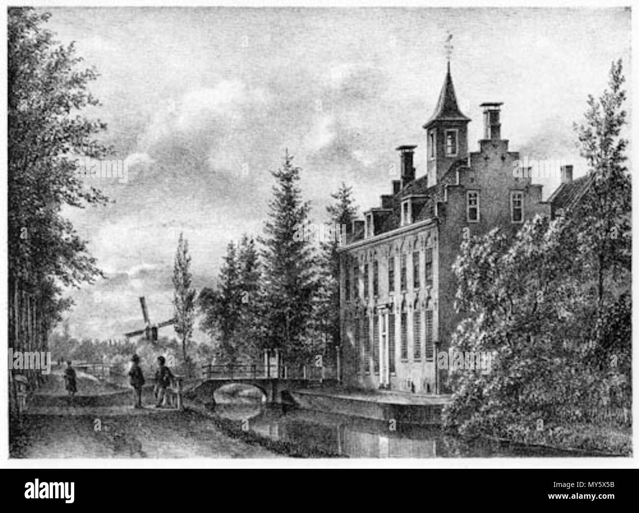 . Langbroeker Rhodestein aan de wetering . 1869. P.J.Lutgers Rhodestein 453 Langbroek Banque D'Images . Langbroeker Rhodestein aan de wetering . 1869. P.J.Lutgers Rhodestein 453 Langbroek Banque D'Images