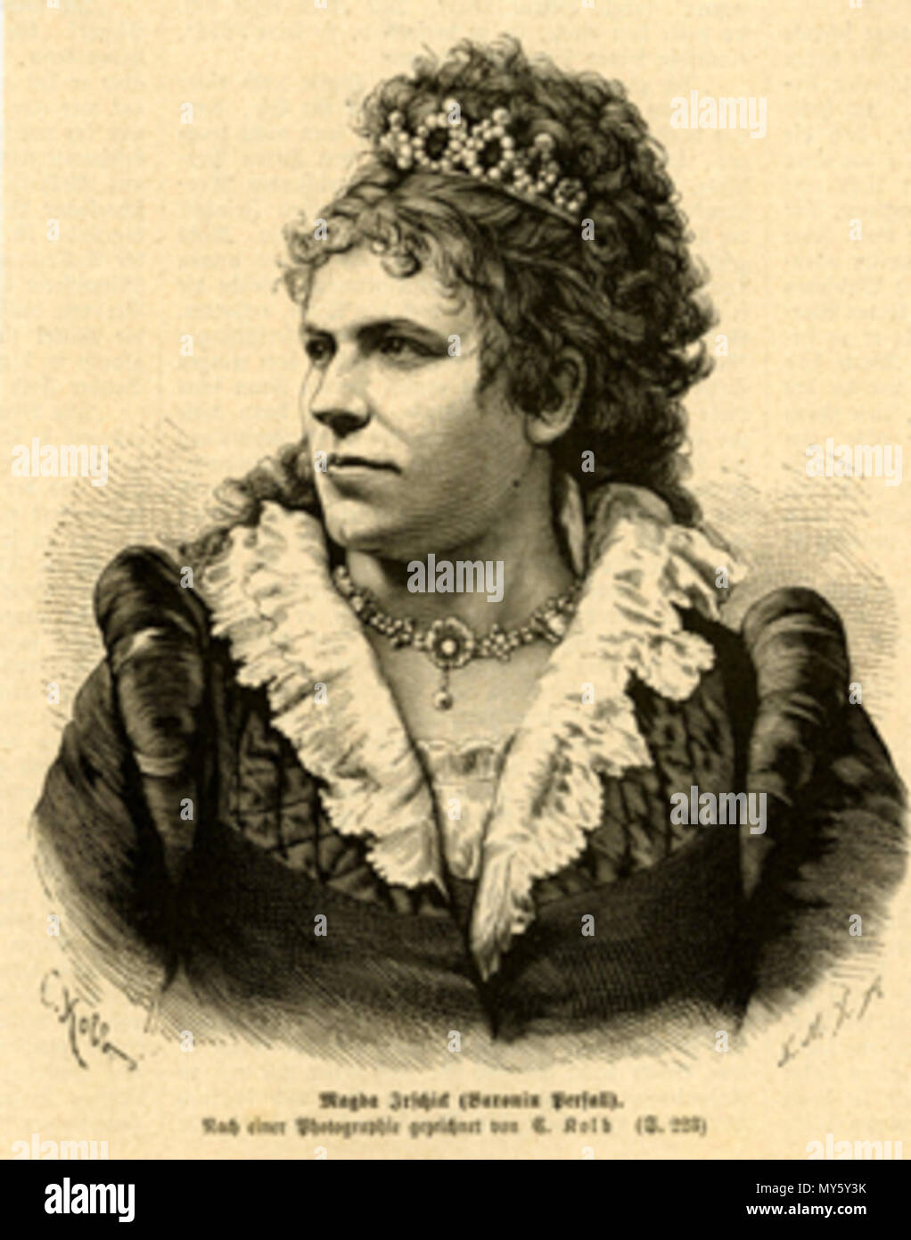 . Anglais : L'actrice allemande Magda Irschick, également connu sous le nom de la baronne von Perfall (1847-1935) . 1885. C. Kolb 338 MagdaIrschick Banque D'Images