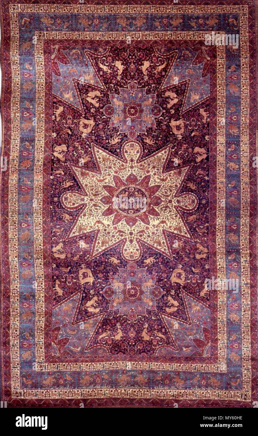 Anglais : Le tapis Ghazir également connu sous le nom de l'orpheline  arménienne est un tapis tissé tapis de style arménien par les orphelins du  génocide des Arméniens dans la région