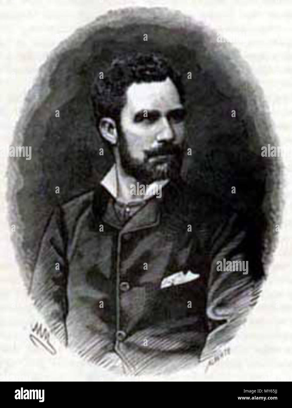 . Anglais : Description : Portrait de ténor espagnol, Julián Gayarre (né 1844, décédé 1890). C'est une illustration de Benevides, Francisco da Fonseca, 1883, O du vrai Theatro de S. Carlos de Lisboa desde a sua fundação em 1793 até á Lisbonne, actualidade : Castro Irmão, page 402. Source : Biblioteca Nacional de Portugal Cette image est utilisée pour illustrer l'article sur fr:Julián Gayarre. Il s'agit d'une image basse résolution. . Ce fichier n'est pas informations sur l'auteur. 287 JulianGayarre Banque D'Images