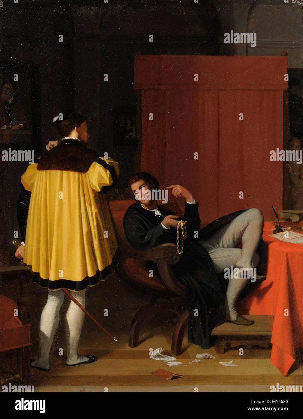 258 Ingres Arétin Charles Quint Banque D'Images