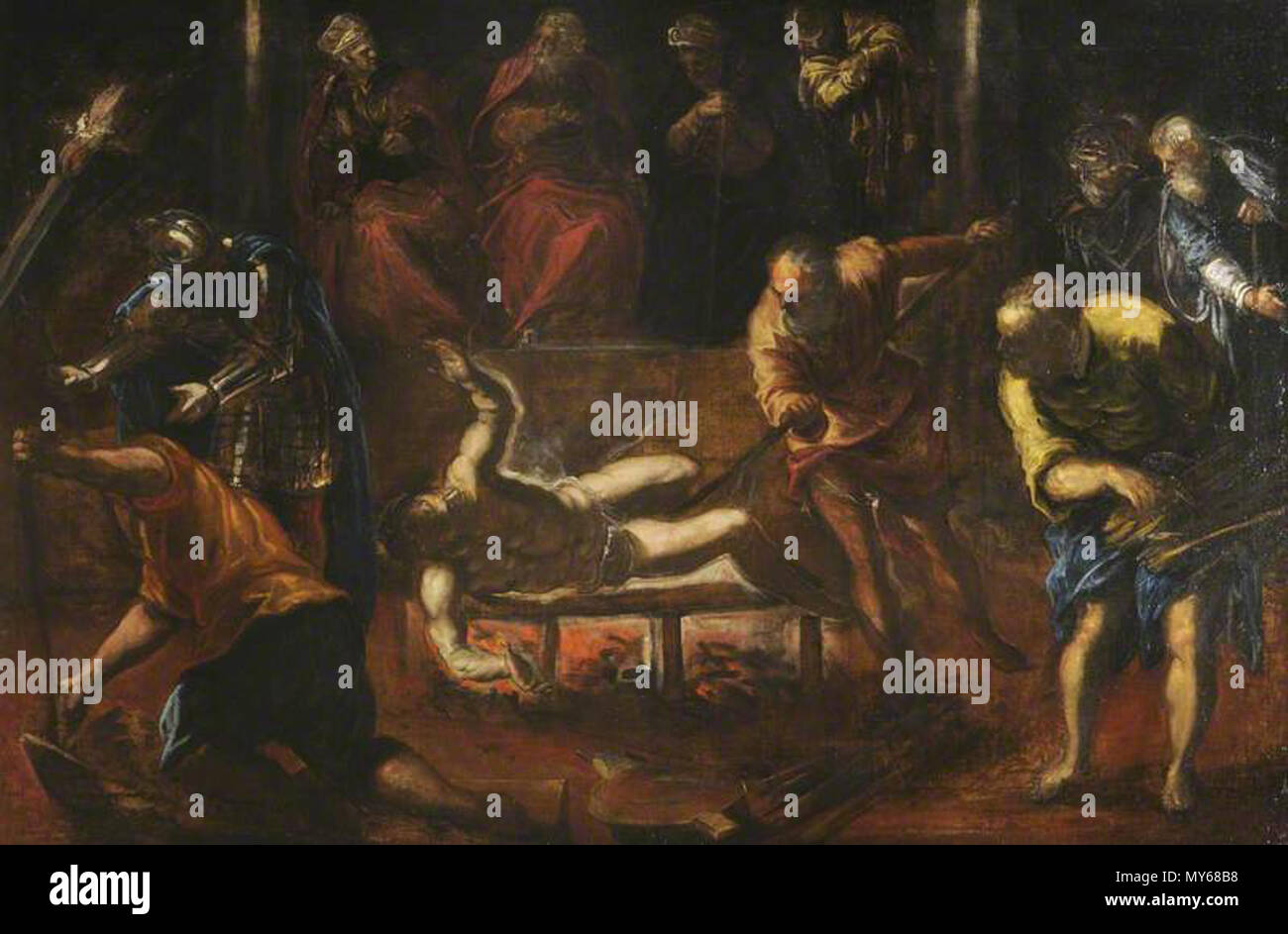 . Anglais : Le Martyre de Saint Laurent par Le Tintoret . 26 novembre 2012, 20:40:30. Le Tintoret (1518-1594) Noms alternatifs Il Tintoretto, Jacopo Robusti, il Furioso, nom de naissance : Jacopo Comin Description peintre italien Date de naissance/décès 1518 31 mai 1594 Lieu de naissance/décès Venise période de travail de 1539 jusqu'à 1594 le lieu de travail de contrôle de l'autorité de Venise : Q9319 : VIAF 95161574 ISNI : 0000 0001 2144 1428 ULAN : 500011407 RCAC : n50011866 35550876 NLA : Tintoretto 530 WorldCat Banque D'Images