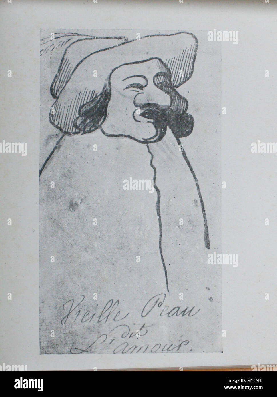 . Anglais : l'un des 17 dessins par Louis Bertrand lui-même dans la Biblioteque de la Ville d' Angers Angers, France . 30 août 2011, 13:16:14. Louis Bertrand 72 Bertrand dessin4 Banque D'Images