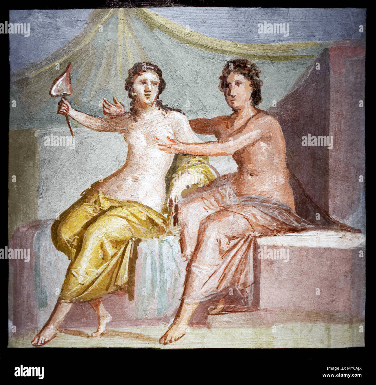 . Anglais : Mars et Vénus. English : Mars et Vénus. 1er siècle après JC. Marie-Lan Nguyen, P. Herden 349 Mars et Vénus l'homme Pompéi Naples Inv9250 restauré Banque D'Images