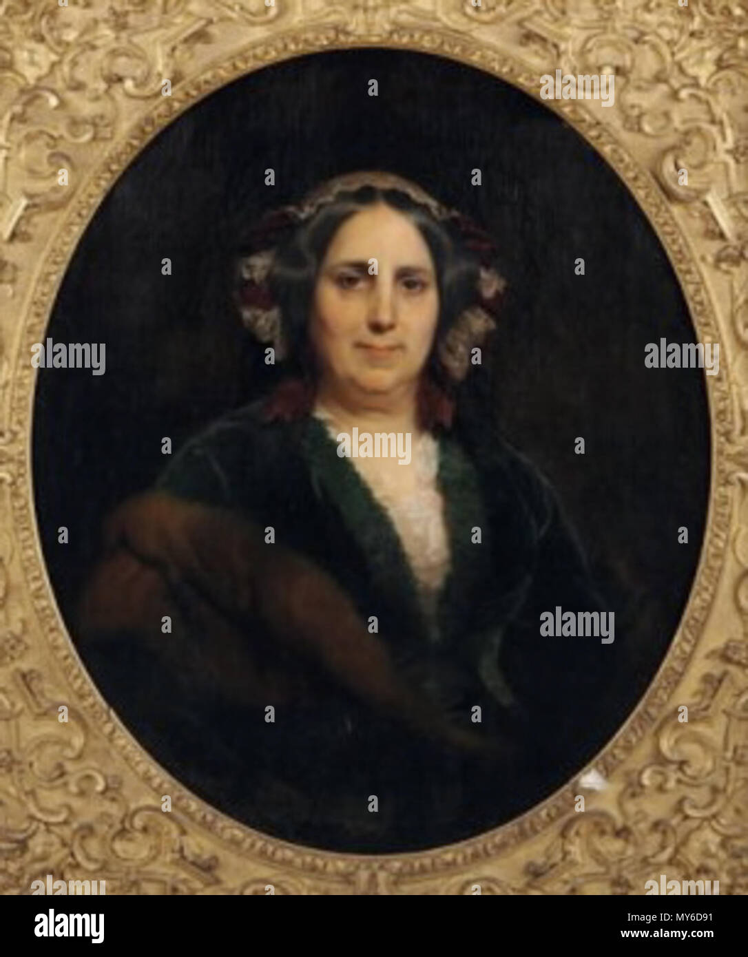 . English : Paméla Marqfoy (1795-1876), épouse du comte Achille Treilhard . 1852. 121 Comtesse Treilhard Édouard-Louis Dubufe Banque D'Images