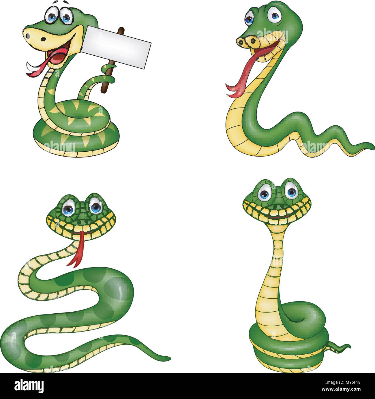 Ensemble de collection serpent Illustration de Vecteur