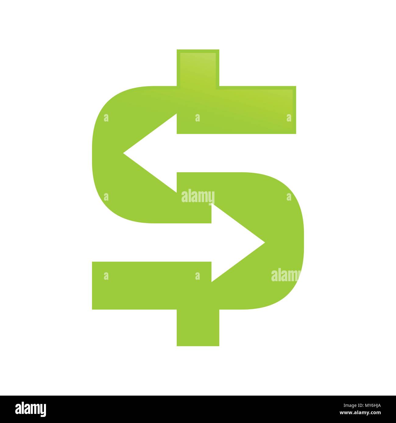 Dollar argent Symbole Vecteur de Transfert Logo Design Graphique Illustration de Vecteur