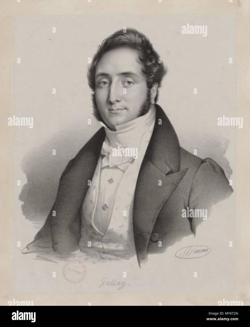 265 Jacques François Gallay corniste Banque D'Images