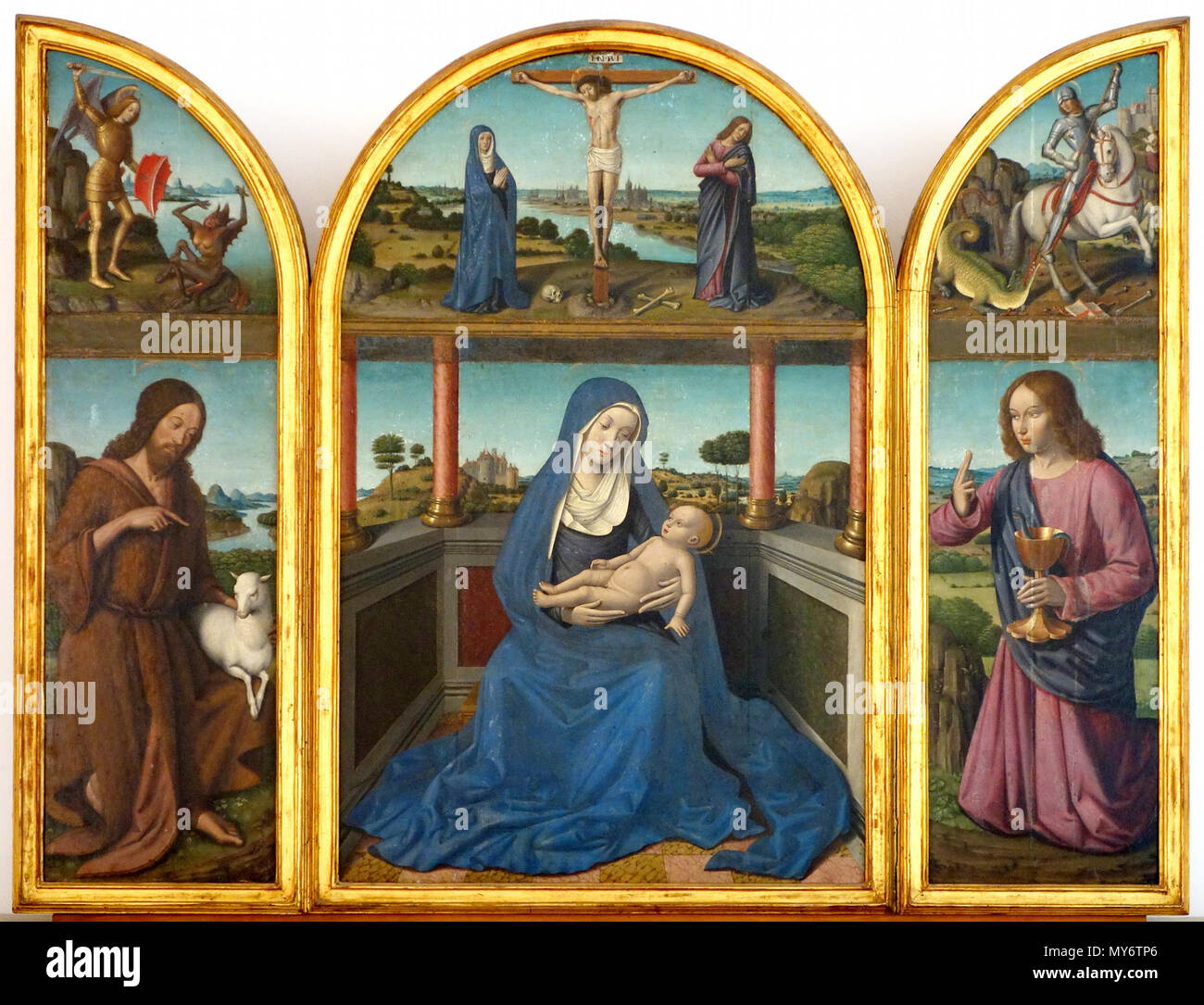 . Anglais : Vierge à l'enfant, saint Jean Baptiste et Jean l'évangéliste . fin du 15ème siècle/début du 16e siècle. Jean Bourdichon (1457-1521) Noms alternatifs Jehan Bourdichon, peintre français Description Bourdichon et illuminateur manuscrit date de naissance/décès 1457 1521 Lieu de naissance/décès Tours Tours de contrôle d'autorité : Q348333 : 136965557 VIAF ISNI : 0000 0001 1821 7441 ULAN : 500004391 RCAC : n86016233 NLA : 35683971 381 WorldCat Naples certosa s martino bourdichon madonna Banque D'Images . Anglais : Vierge à l'enfant, saint Jean Baptiste et Jean l'évangéliste . fin du 15ème siècle/début du 16e siècle. Jean Bourdichon (1457-1521) Noms alternatifs Jehan Bourdichon, peintre français Description Bourdichon et illuminateur manuscrit date de naissance/décès 1457 1521 Lieu de naissance/décès Tours Tours de contrôle d'autorité : Q348333 : 136965557 VIAF ISNI : 0000 0001 1821 7441 ULAN : 500004391 RCAC : n86016233 NLA : 35683971 381 WorldCat Naples certosa s martino bourdichon madonna Banque D'Images