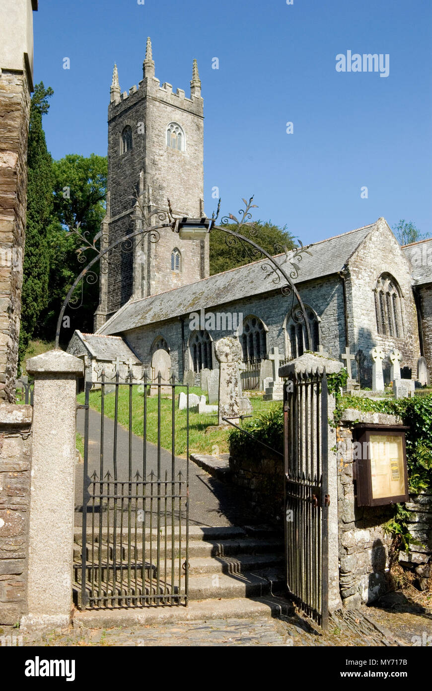 L'église St Nonna Cornwall Banque D'Images