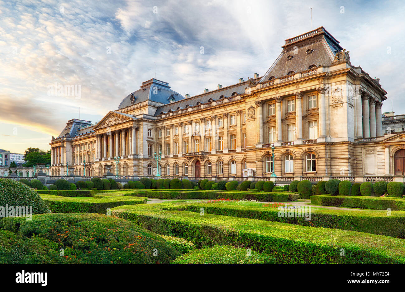 Palais Royal de Bruxelles en journée d'été, Belgique Banque D'Images