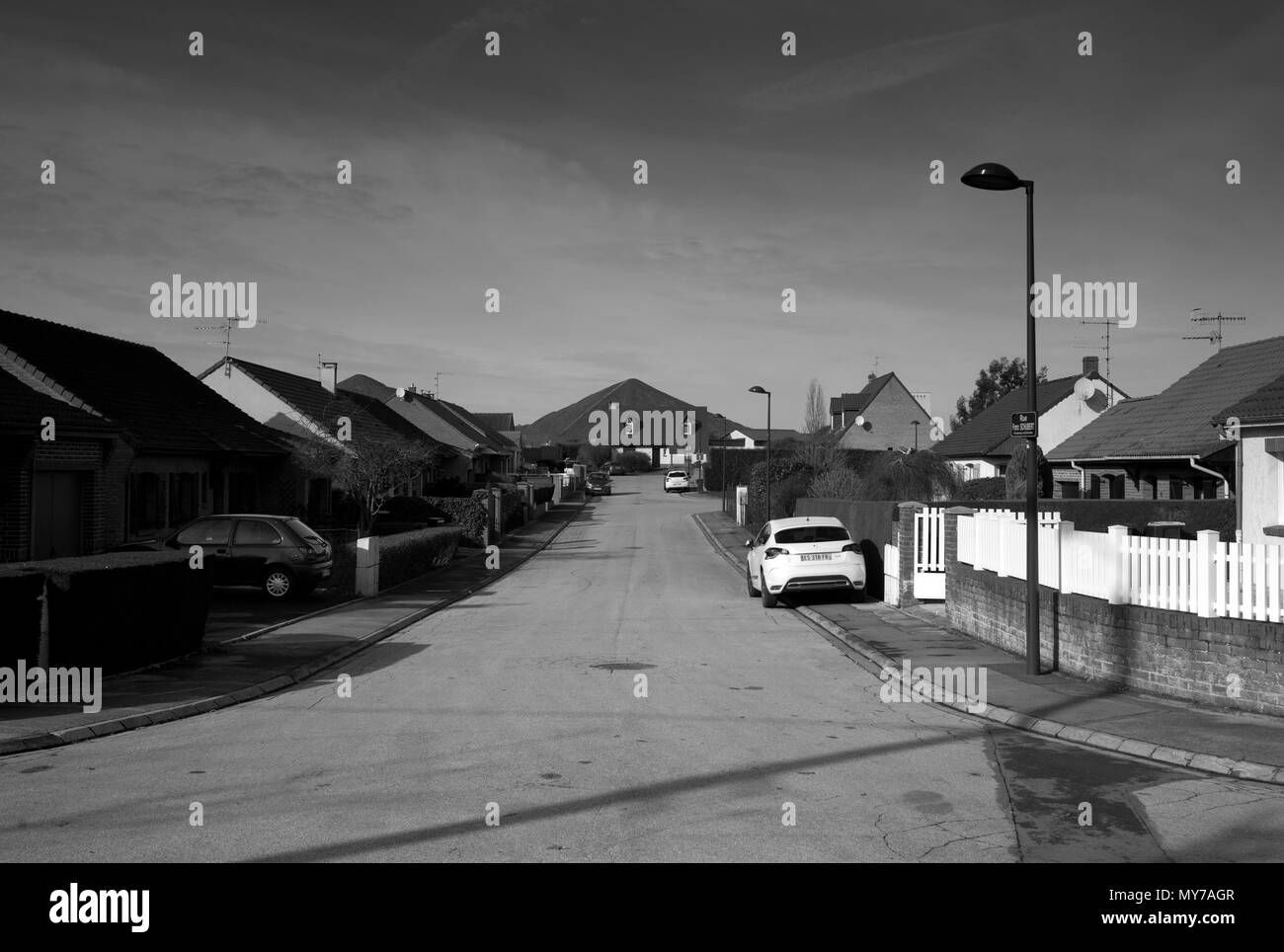 Terrils plus de banlieue, d'objectif, le nord de la France Banque D'Images