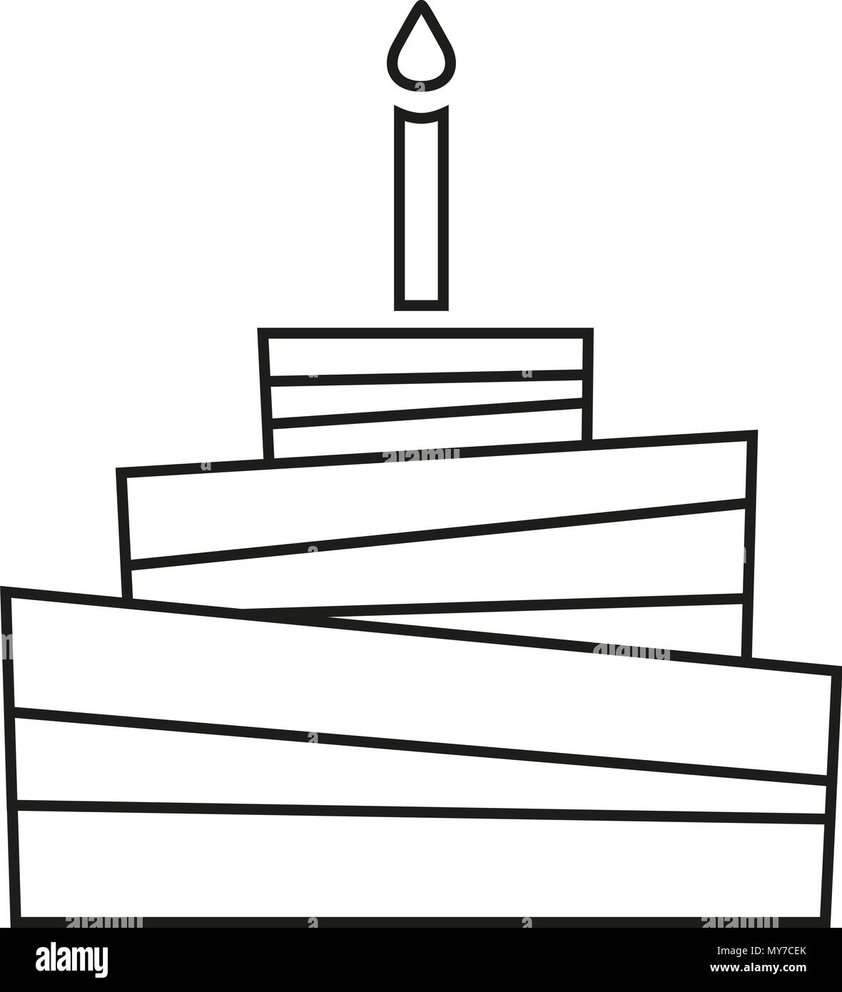 Les Dessins Au Trait Noir Et Blanc Gateau D Anniversaire Image Vectorielle Stock Alamy Les Dessins Au Trait Noir Et Blanc Gateau D Anniversaire Image Vectorielle Stock Alamy