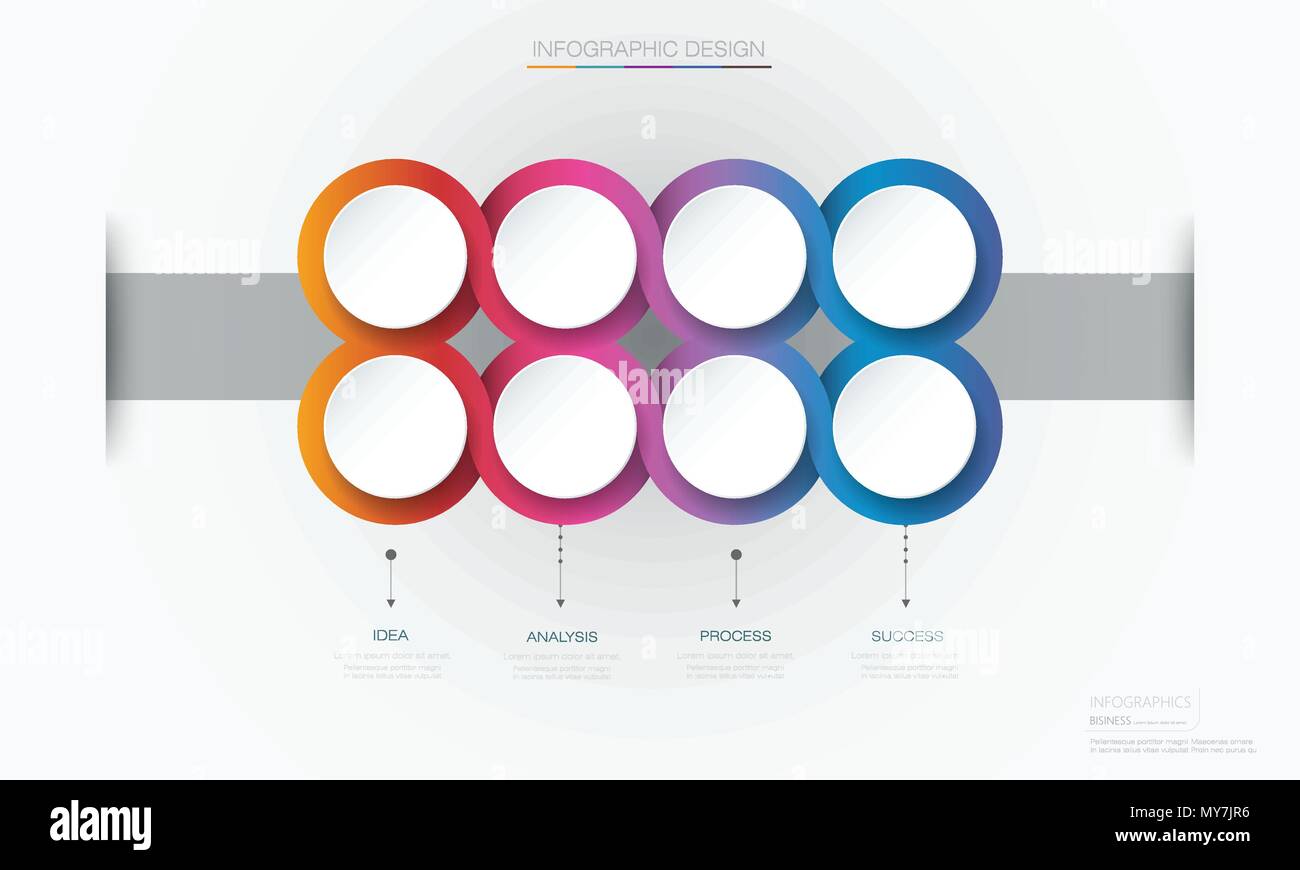 Infographie vectorielle cercle 3d Conception du modèle d'étiquette.Infograph avec 8 options de nombre ou d'étapes. Élément infographique pour la mise en page, diagramme de processus, les pièces, c Illustration de Vecteur