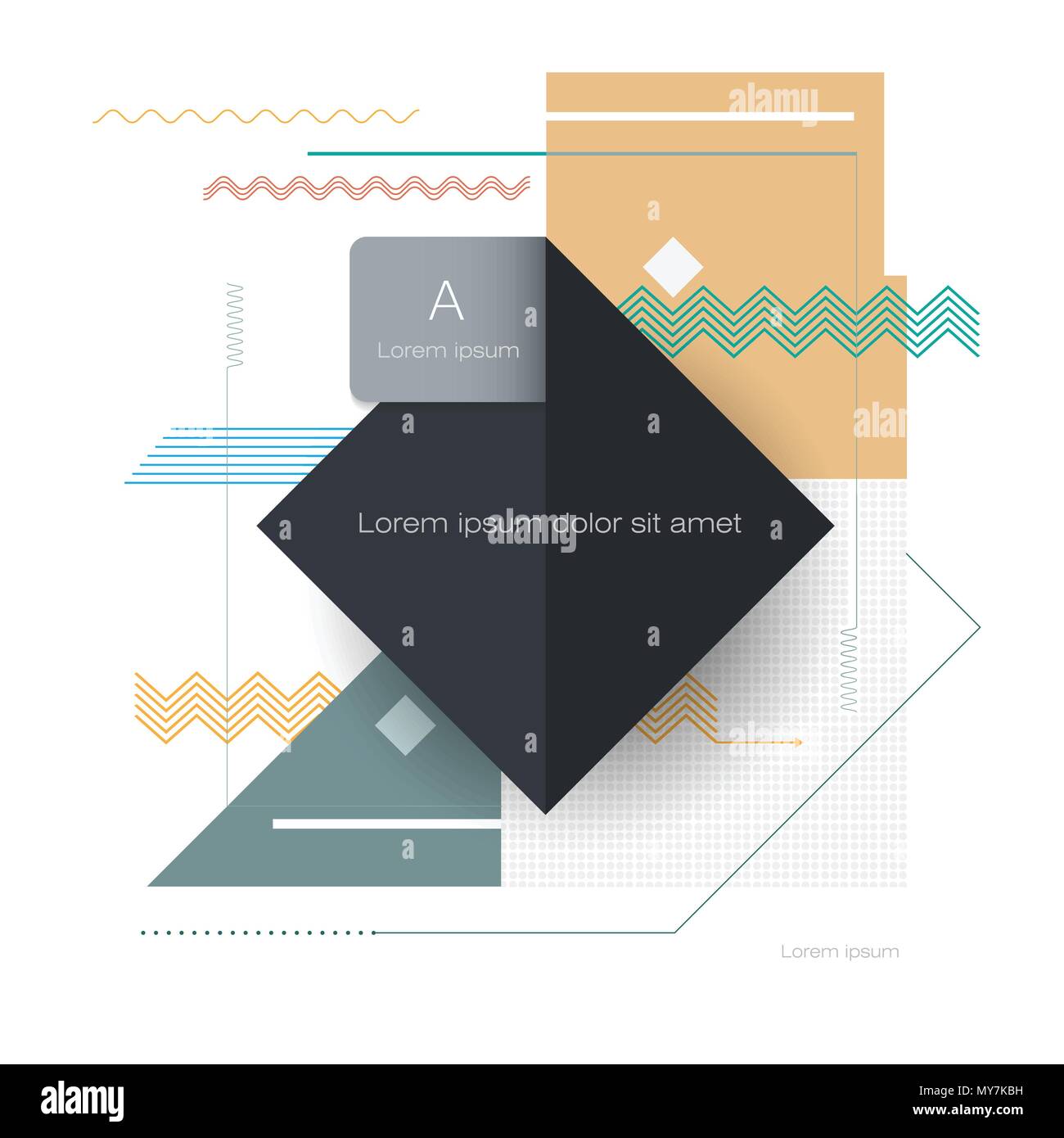 Illustration vecteur de fond géométrique abstrait cool. Blank géométrie simple, en forme de triangle. Composition pattern design pour votre contenu, busines Illustration de Vecteur