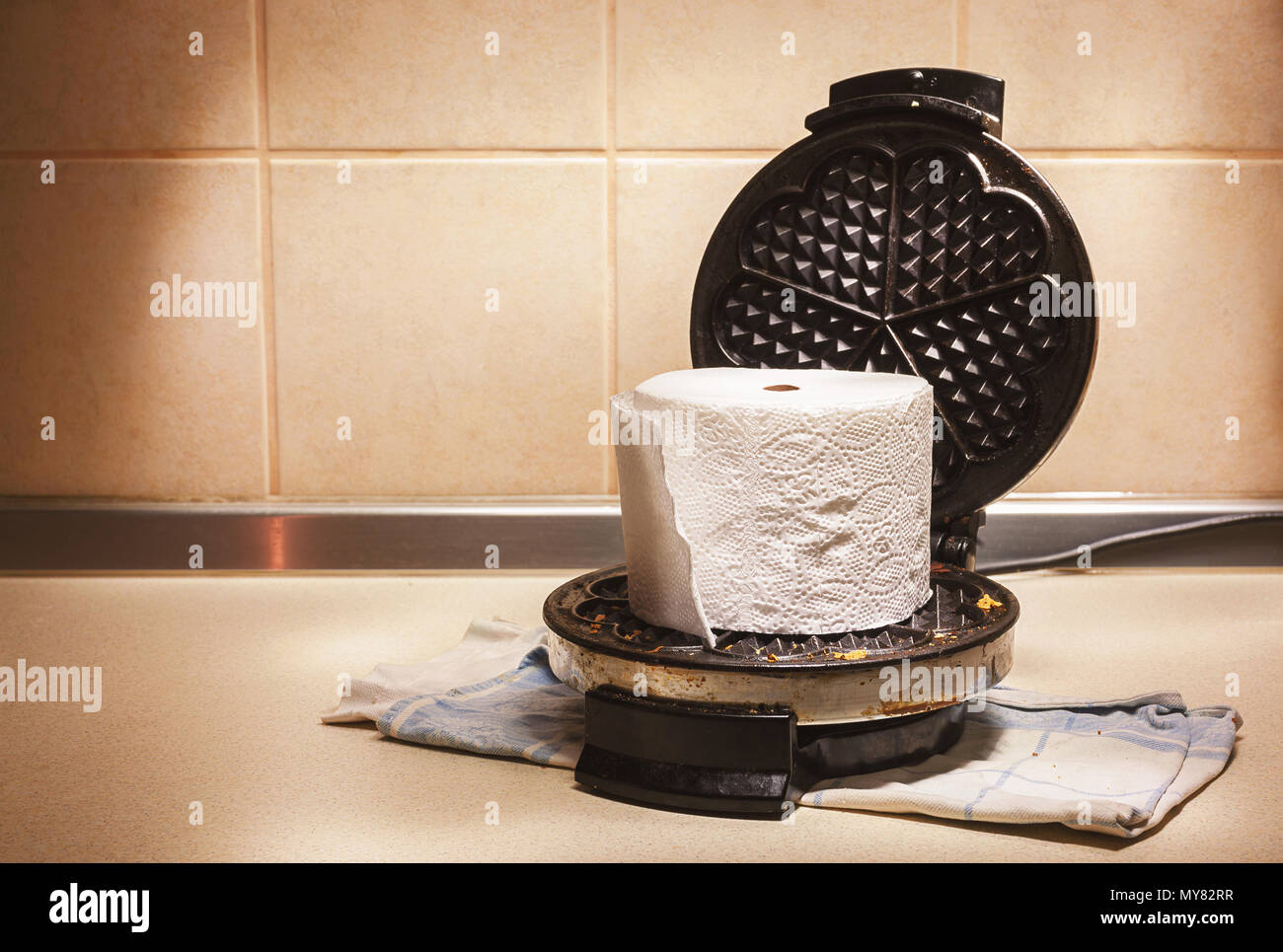 Composition conceptuelle à propos de mauvaises habitudes et d'aliments malsains. Banque D'Images