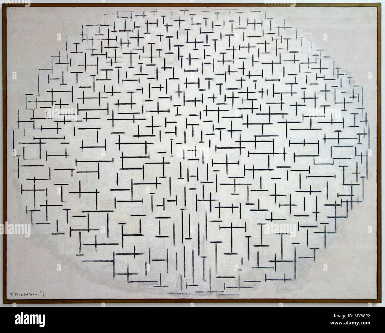 401 Otterloo kroller muller mondrian composition 10 noir et blanc Banque D'Images