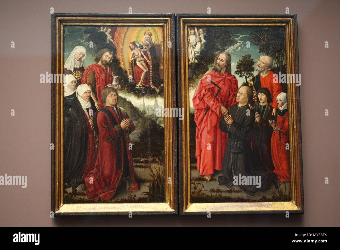 . Nederlands : De Heilige Drievuldigheid ont rencontré en schenkers heiligen . Français : Objet dans le Musée des beaux-arts, Wiki Loves Art, Gand, Belgique English : Objet dans le Musée des Beaux-Arts, Wiki Loves Art, Gent, Belgique Nederlands : Objet dans het Museum Voor Schone Kunsten, Wiki Loves Art, Gent, Belgique c'est un fichier créé au musée : Musée des beaux-arts de Gand . 20 août 2016, 14:50:25. Romaine 561 Wiki Loves Art - Gent - Musée des Beaux-Arts - De Heilige Drievuldigheid ont rencontré en schenkers heiligen (Q26476012) Banque D'Images