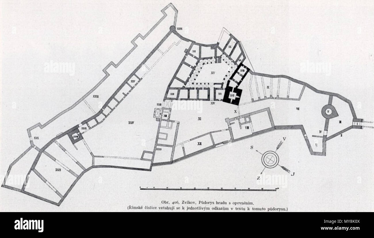 577 Zvíkov - plan (rognée) Banque D'Images