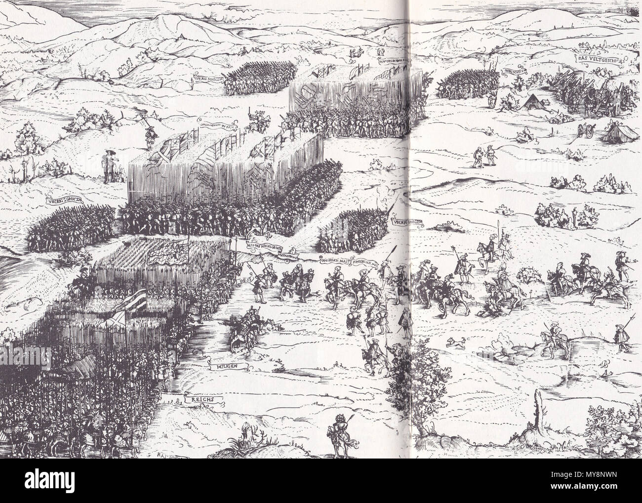 . Anglais : le soir après la bataille de Neustadt en 1529. Défilé de troupes victorieuses avant que Charles C. Svenska : Kvällen efter slaget vid Neustadt 1529. De segerrika trupperna paraderar inför Karl C. 16ème siècle. Inconnu 66 Bataille de Neustadt 1529 Banque D'Images