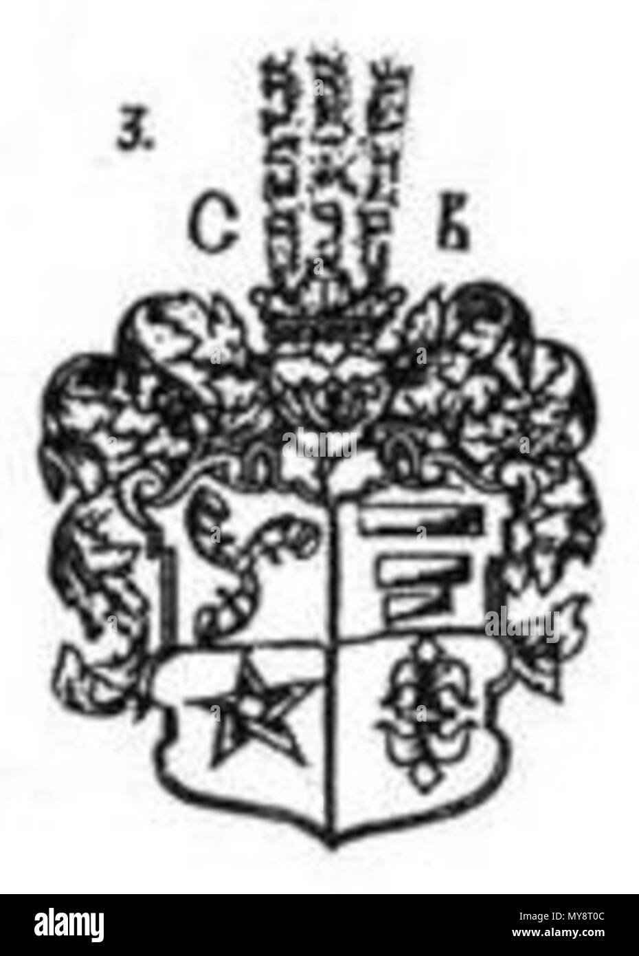 585 Герб Сямёна кашталяна мсціслаўскага Войны, (1630) Banque D'Images