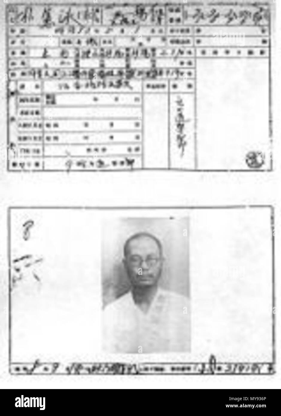 . 1933년 9월14서대문형무소에서 촬영한 조선공산당 일 당수 박헌영. 1933. 9. 14. (Plus de 70 ans.). Inconnu 11 1933 914 Pak-Hon Yong Banque D'Images