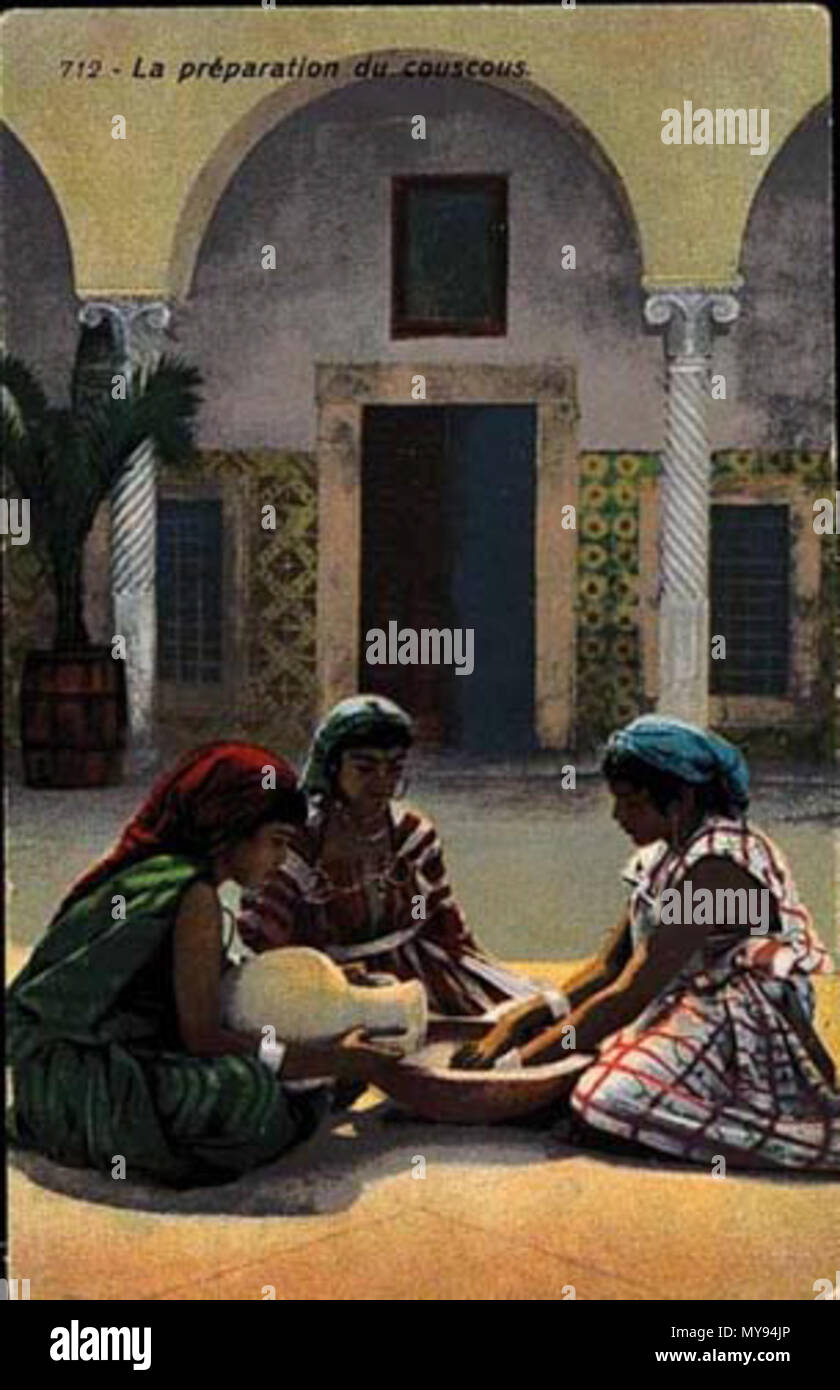 16712 - La préparation du couscous Banque D'Images