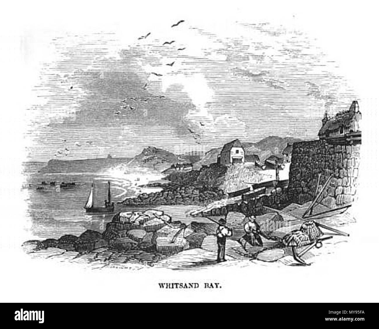 . Une semaine à l'Land's End Whitsand Bay - . 1861. John Thomas (1835-1911) 19 Une semaine à l'Land's End 10 Banque D'Images