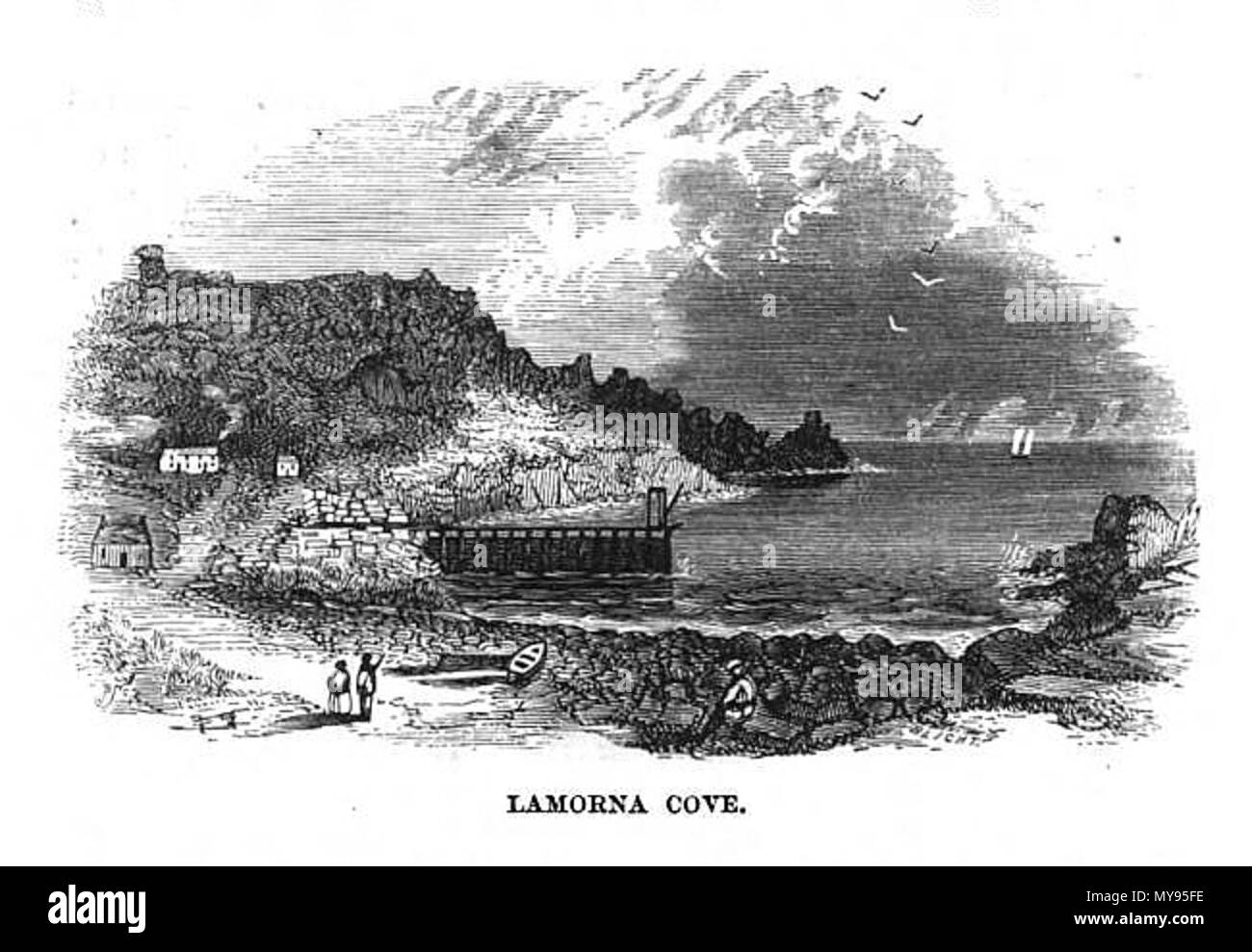 . Une semaine à l'Land's End - Lamorna Cove . 1861. John Thomas (1835-1911) 19 Une semaine à l'Land's End 09 Banque D'Images