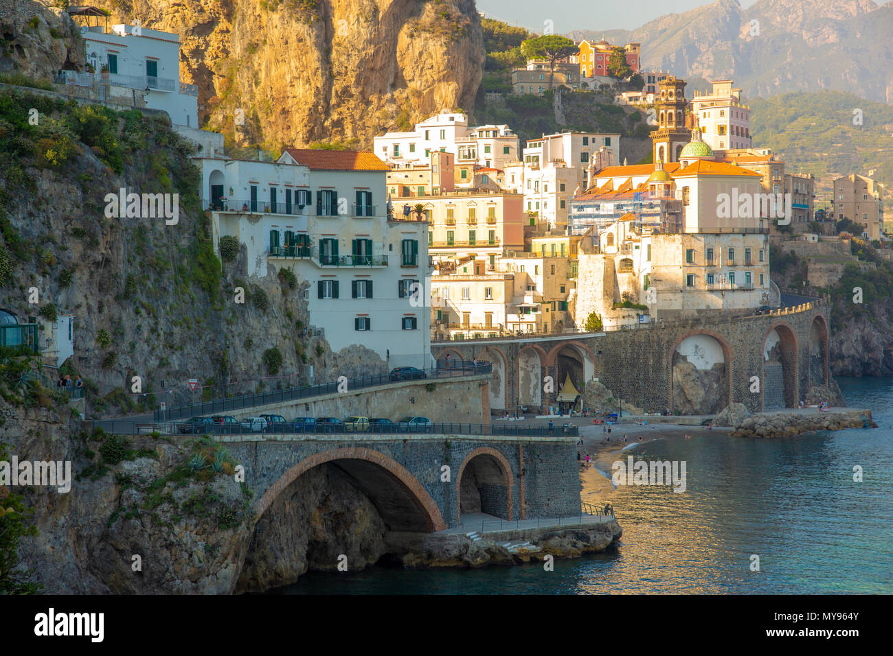 Atrani, Côte Amalfitaine, Campanie, Italie Banque D'Images
