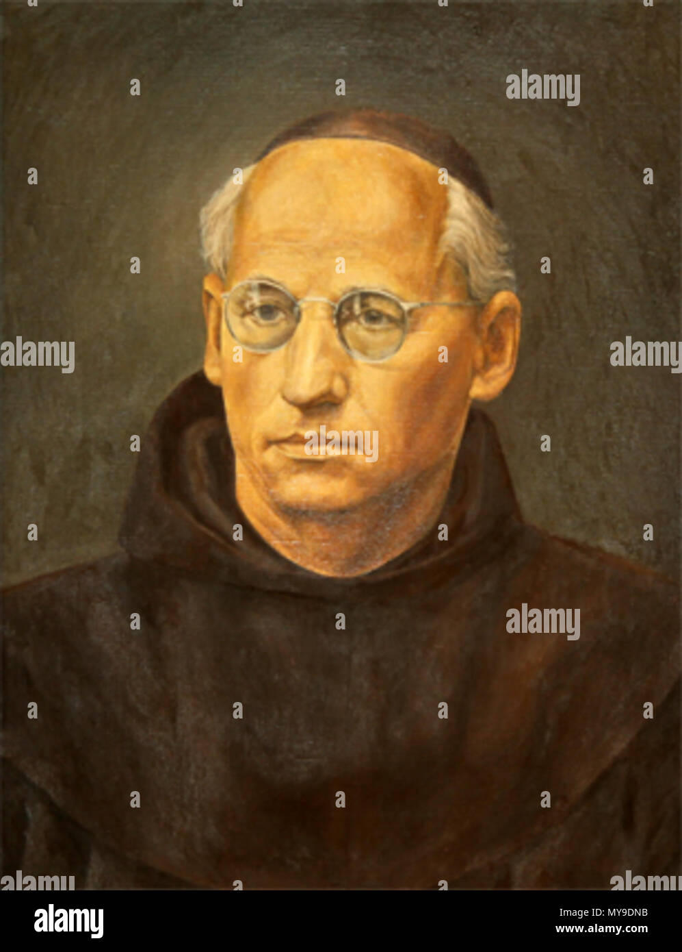 . Portrait de Fr Antoni Galikowski OFM (1879-1950) de la galerie de la curie provinciale franciscaine à Katowice Panewniki . 2010. Abraham Sobkowski OFM 44 Antoni Galikowski OFM Banque D'Images