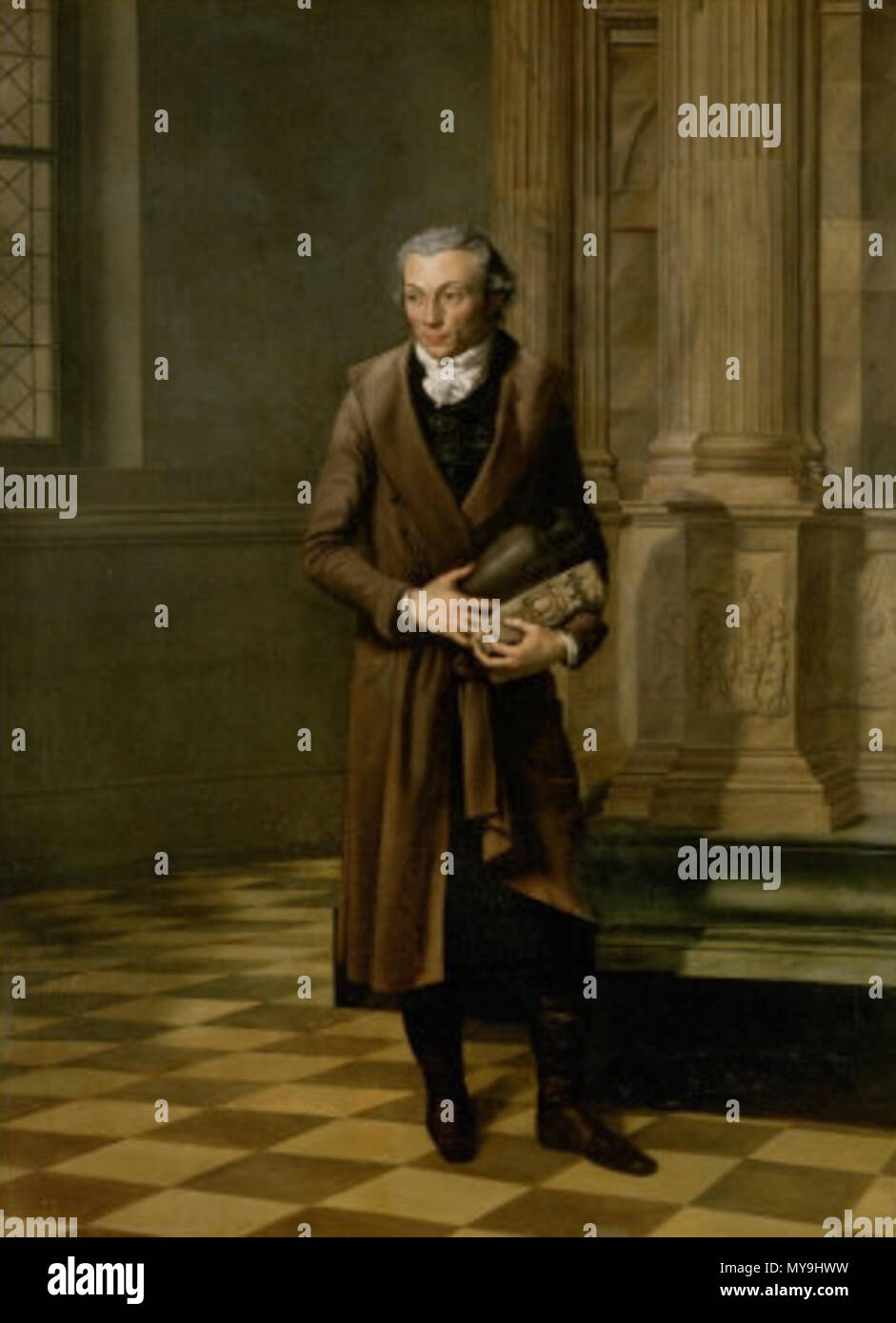 . Portrait de l'archéologue français Alexandre Lenoir (1761-1839) par Pierre-Maximilien Delafontaine (1777-1860). Représentation : Alexandre Lenoir locataire l'urne des cendres de Molière devant le tombeau de François Ier remonté au Musée des monuments français. 19e siècle. Alexandre Lenoir Pierre-Maximilien Delafontaine 32 par Pierre-Maximilien Delafontaine Banque D'Images