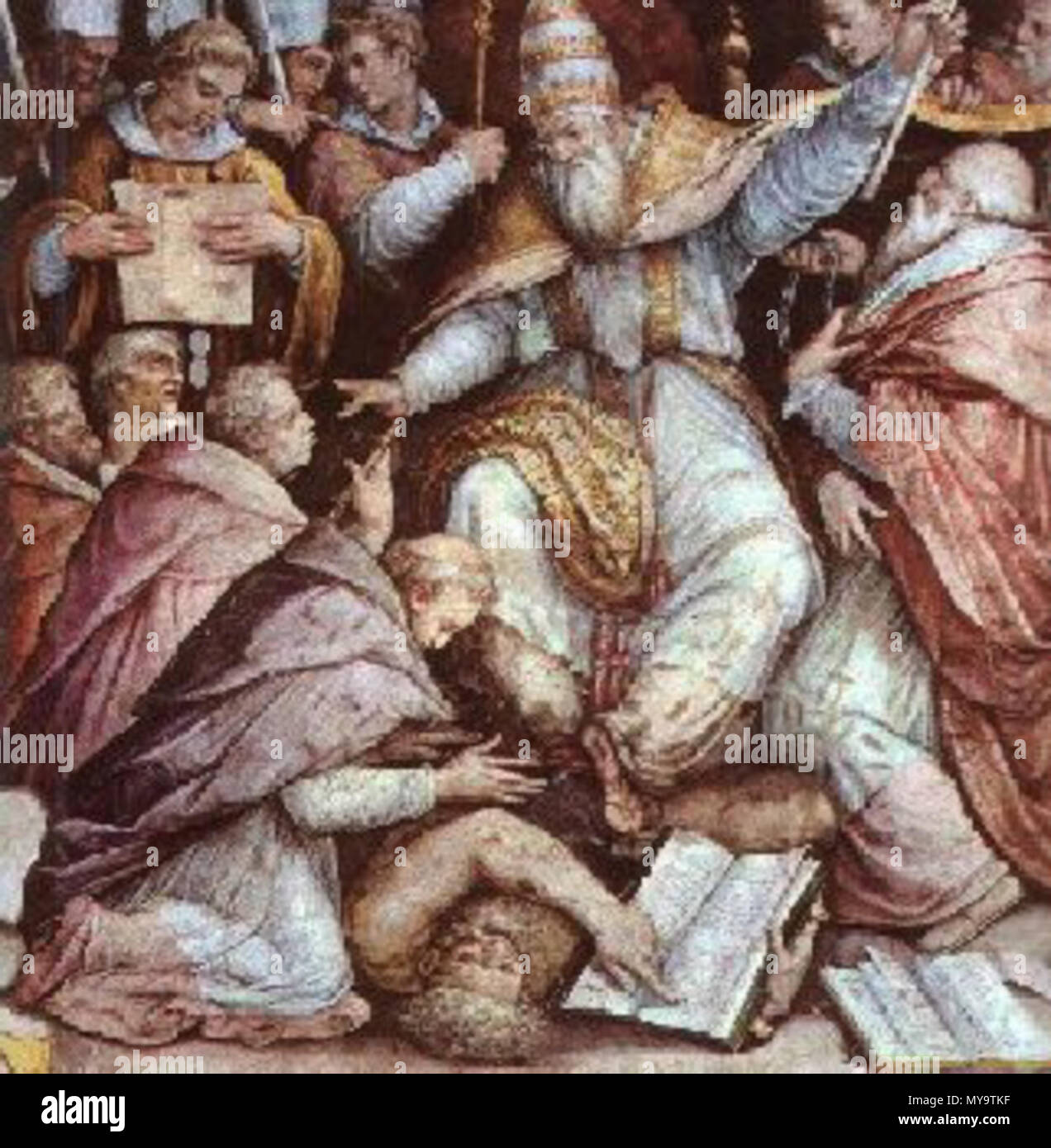 . Le Pape Grégoire IX peint en gloire tout en excomunicating B 58 Gregor IX2 Banque D'Images