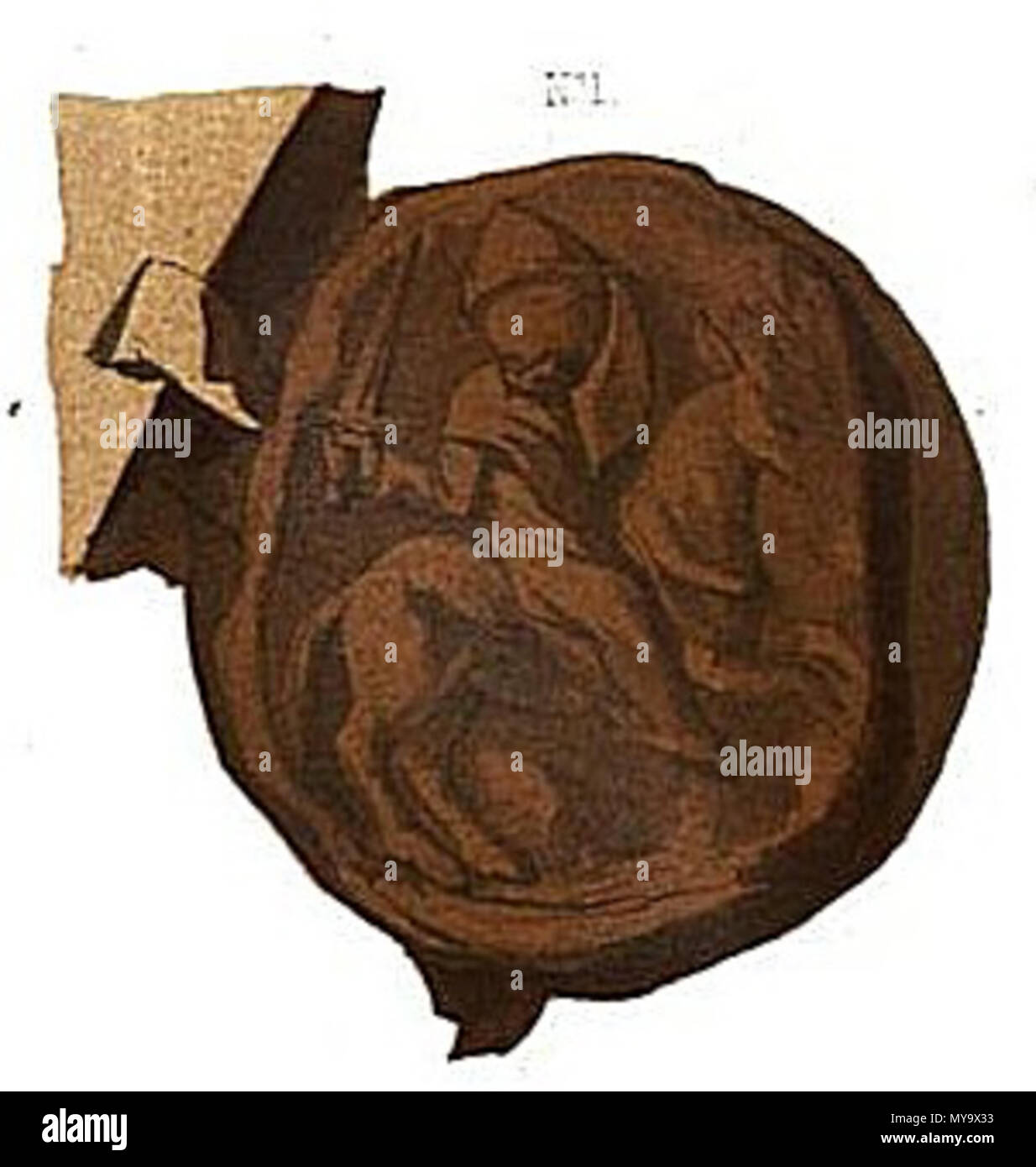 . Anglais : Lambert II, comte de Louvain . 1852. P. F. X. de Ram 60 Balderic2 Banque D'Images